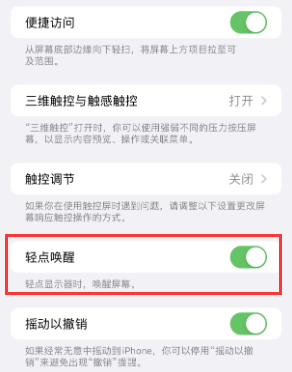 银州苹果授权维修站分享iPhone轻点无法唤醒怎么办 