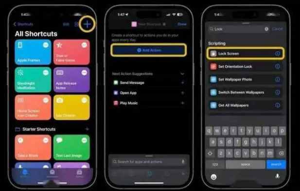 银州苹果14锁屏维修店分享iPhone14升级iOS16.4后如何创建锁屏快捷方式 